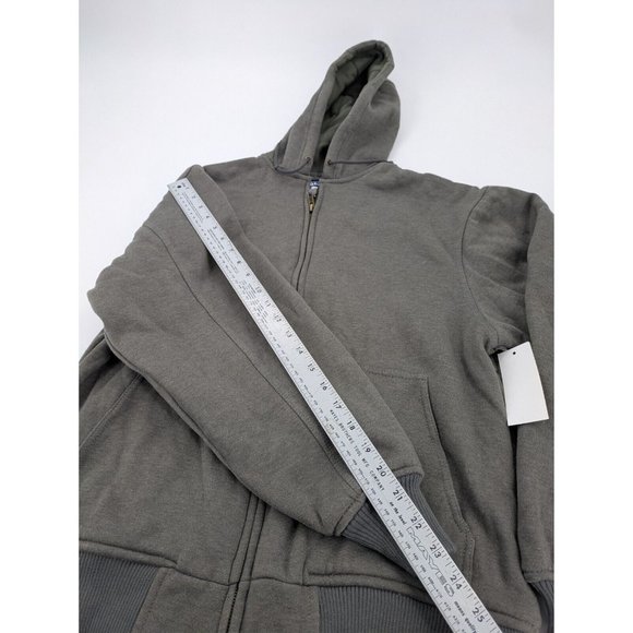 Polar King By Key Hoodie Mens Size Small Grey Thermal Lined Heavyweight Zippered - Picture 3 of 9